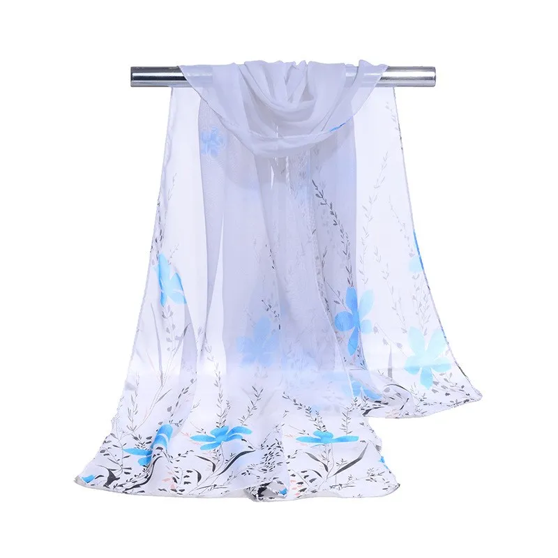 160*50cm New Fresh print chiffon beautiful scarf wild fashion shawl sunscreen Flower floral scarf scarves