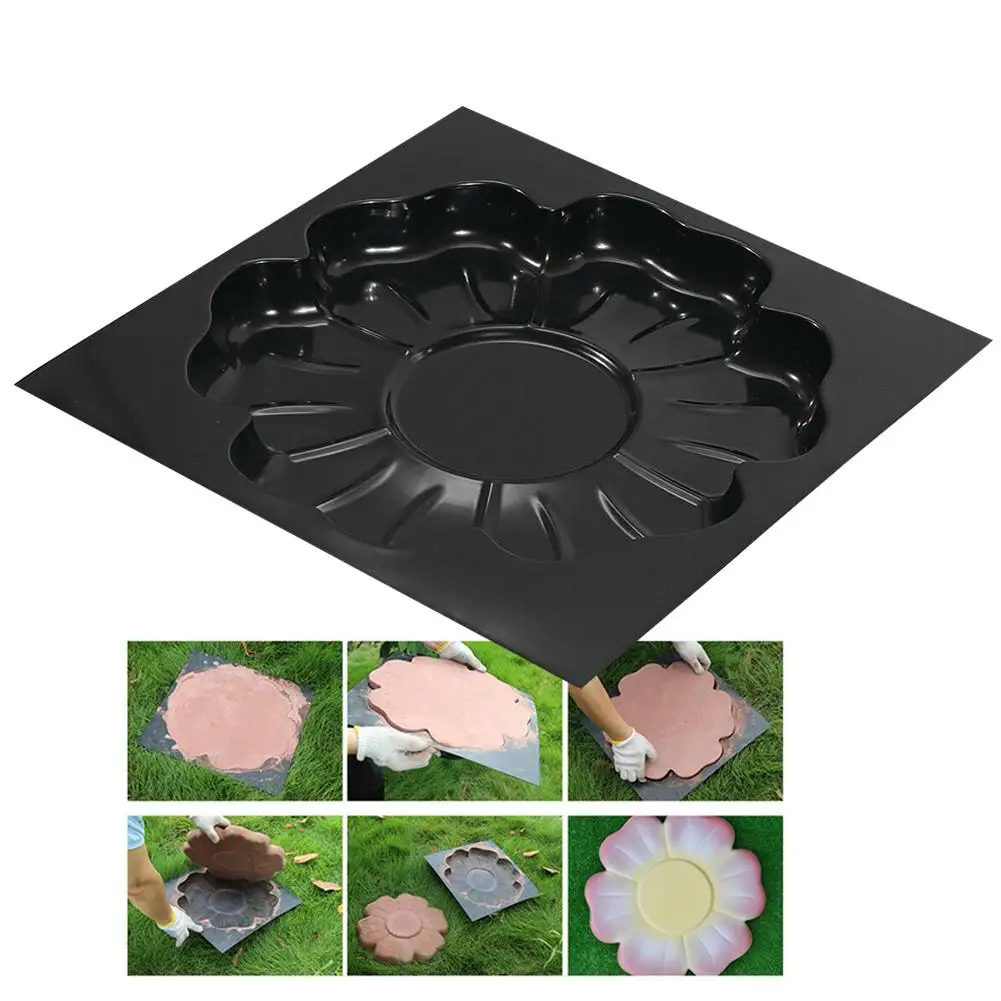 

Garden Pavement Flower Shaped Decorative Stepping Stone Mold DIY Mould Tool