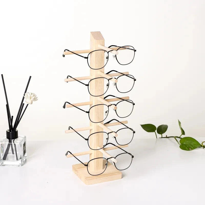 Solid Wood Spectacle Frame Display Stand Frame Store Storage Rack Display Decoration Props Sunglasses Myopia Spectacle Frame