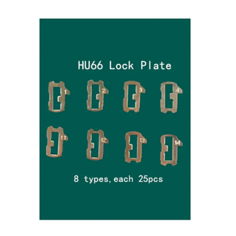 200pcs/lot Car Lock wafer HU66 Plate NO1.2.3.4,11.12.13.14 Each 25pcs Lock Repair Kit