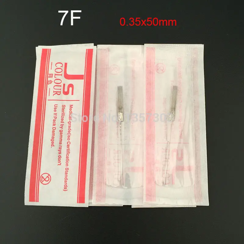 7F (needles + tips each 50pcs ) Promotional Professional Permanent Makeup Machine Needles With Tips Caps