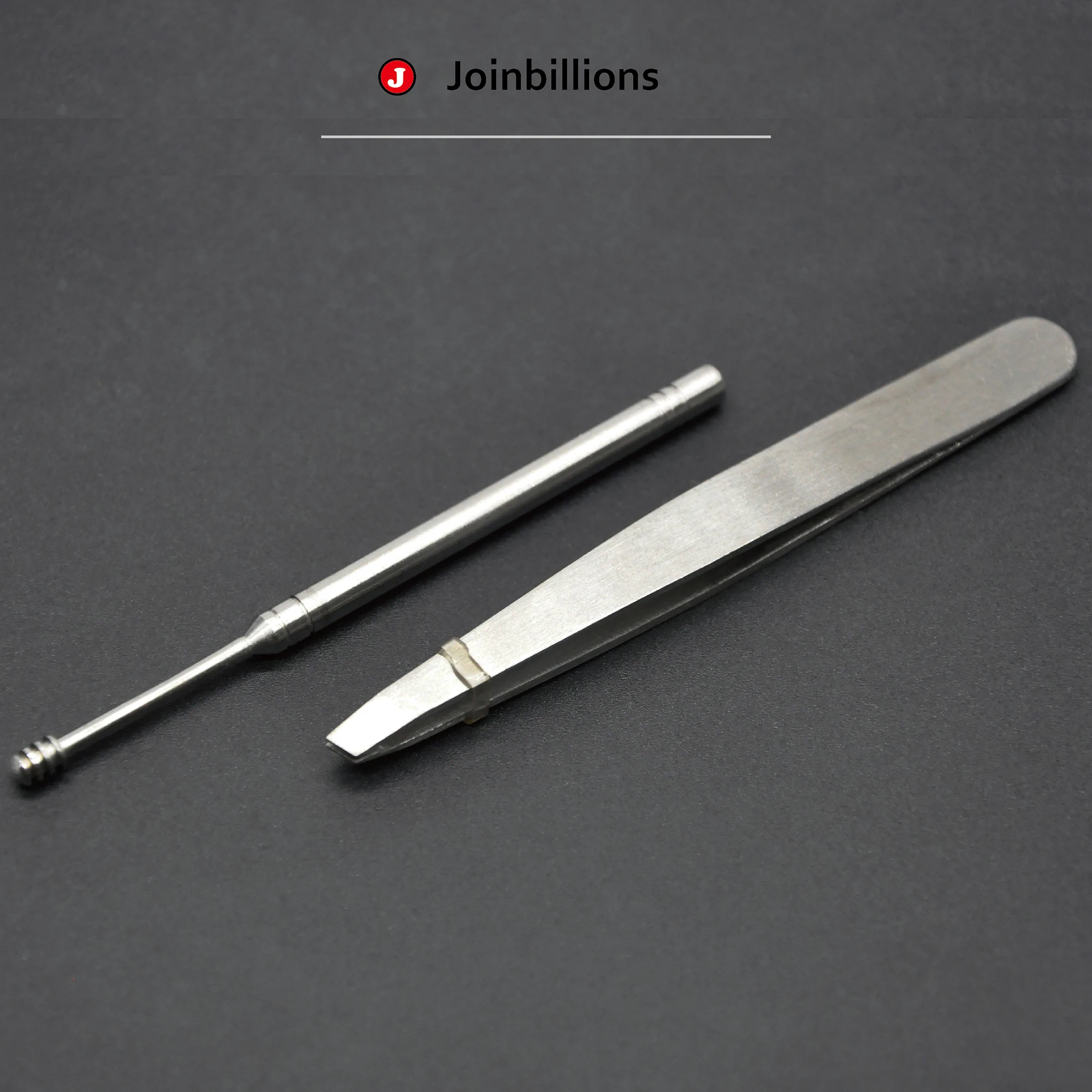 Makeup Tweezers Plus Ear Pick 2pcs Set Made of Stainless Steel