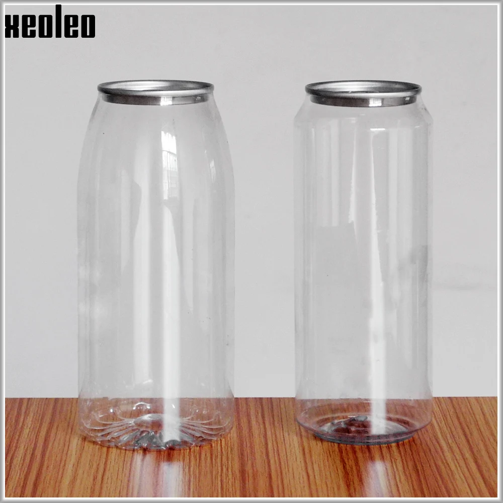 XEOLEO 100pcs 500ml/650ml PET bottle with lid for Milk tea PET can Bubble tea/Drink/Beverage bottle with Cover Sealed bottle