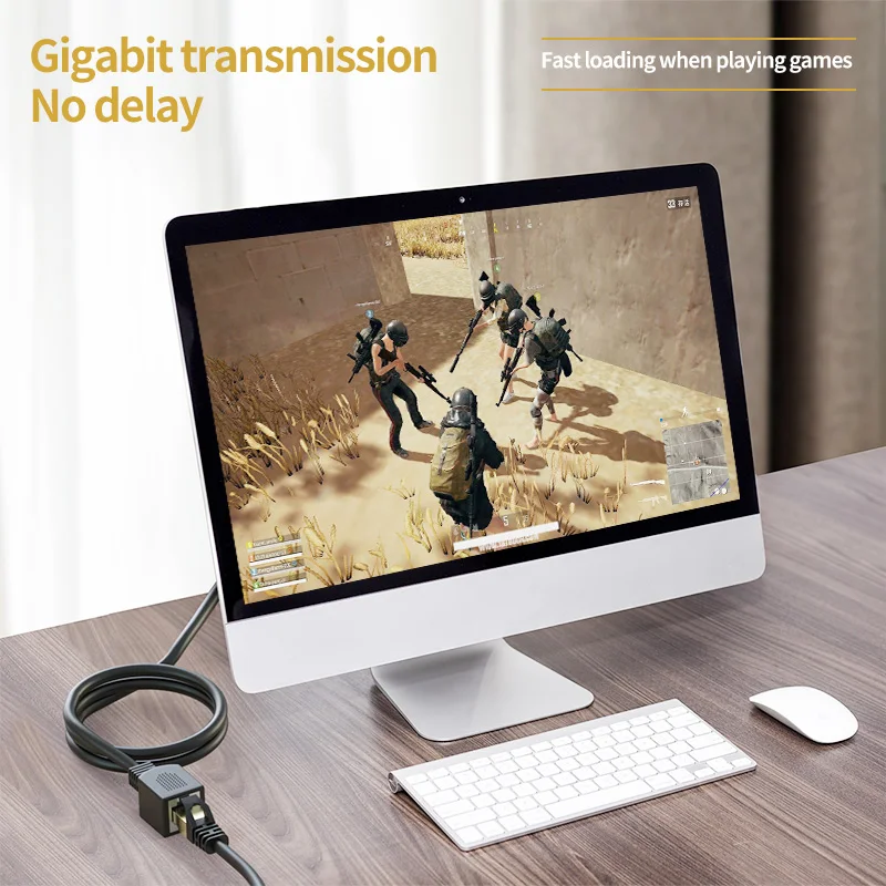 RJ45 CAT6 Extension Cable Adapter Gigabit Ethernet Network Patch Cords Male to Female Compatible with CAT 6 5E 5