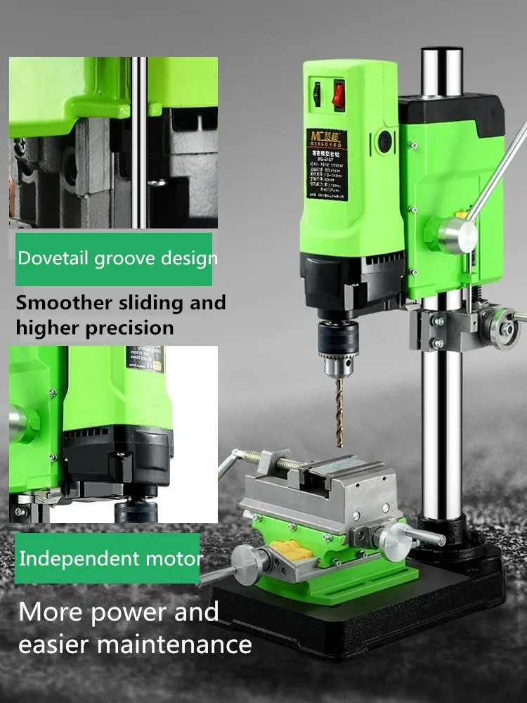 220V 880W Bench Drill Stand Mini Electric Bench Drilling Machine Drill Chuck 1.5-13mm Wood Metal Electric Tools