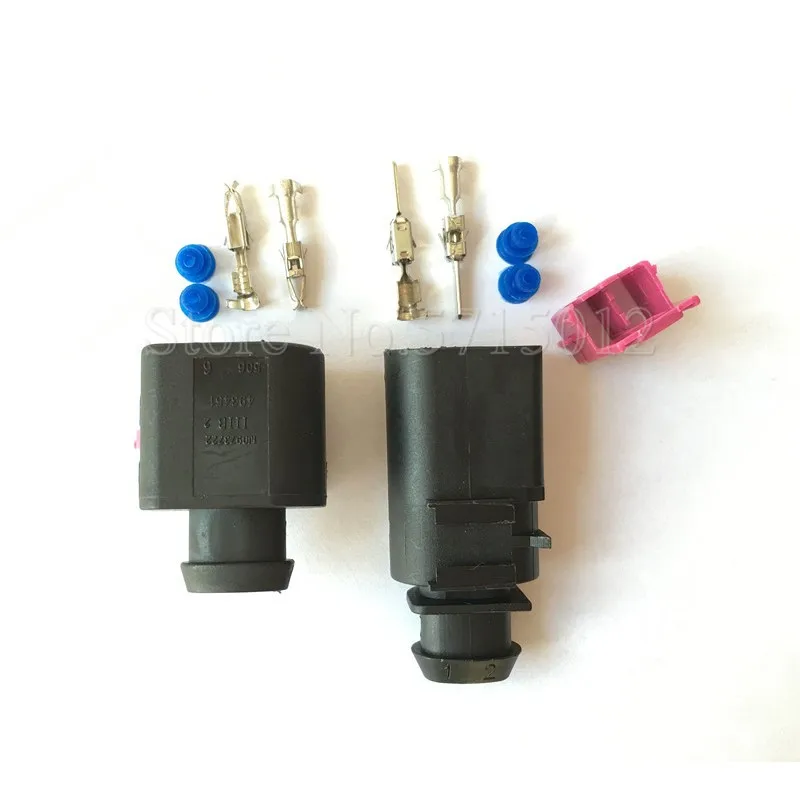 2 Gat 3.5 Mm Automotive Connector 1J0973722 8D0973822 Elektrische Hoorn Socket 1J0 973 722 1717692-1 8D0 973 822 voor Vw