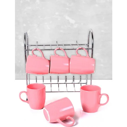 Pink Cloud Mug 9cm 6 Pcs Ceramic Coffee Cup Mugs Women Water Soft Drink Beverage Cup