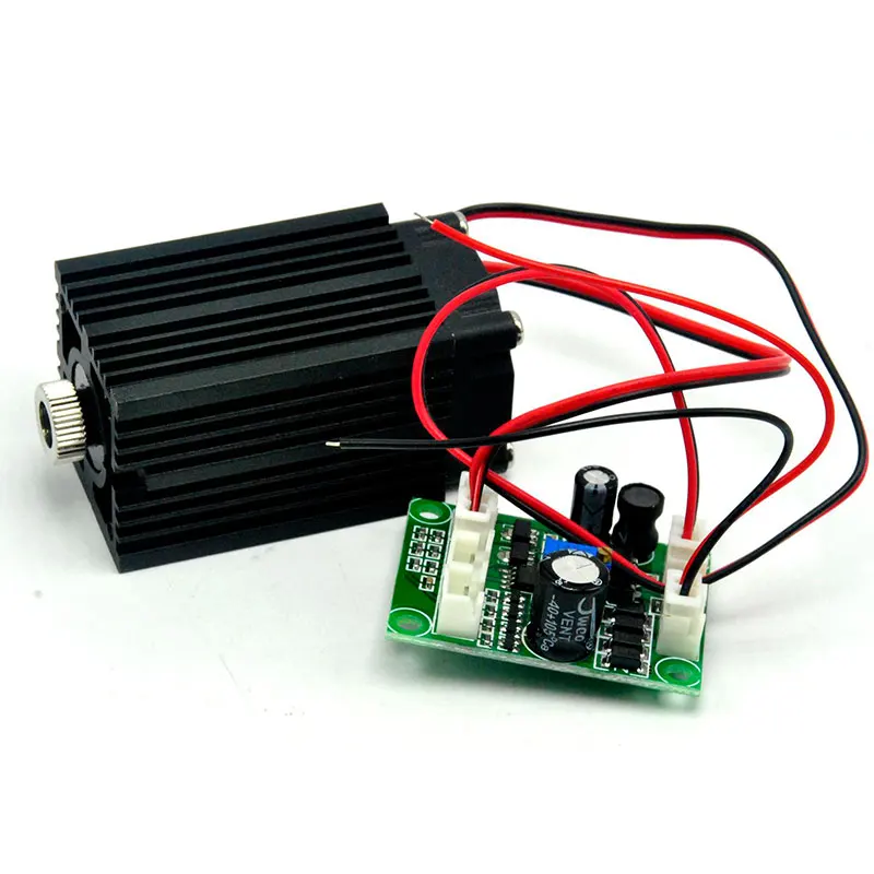 DC12V Adjustable 650nm 200mW Red Laser Diode Module with Focus Dot Head DIY TTL Fan Long-time Work