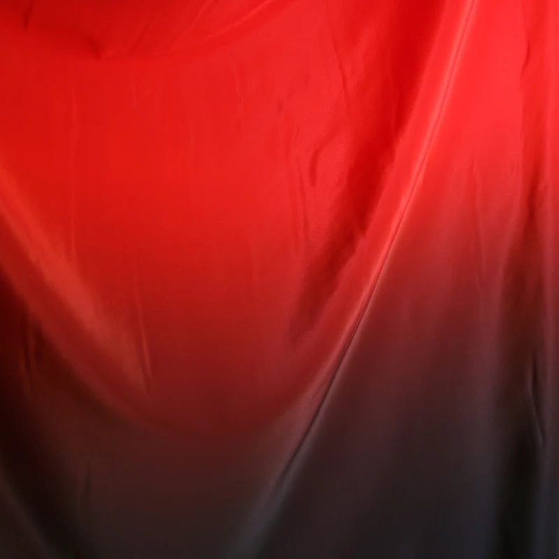 1 meter X 1.5 meter Glossy Dance Stage Material Red Black Ombre Fabric Koshibo Non-transparent