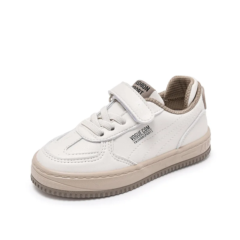 

PU Leather Children Shoes Girls & Boys Sprots Casual White Shoes Fashion Non-Slip Kids Sneakers Size 25-37