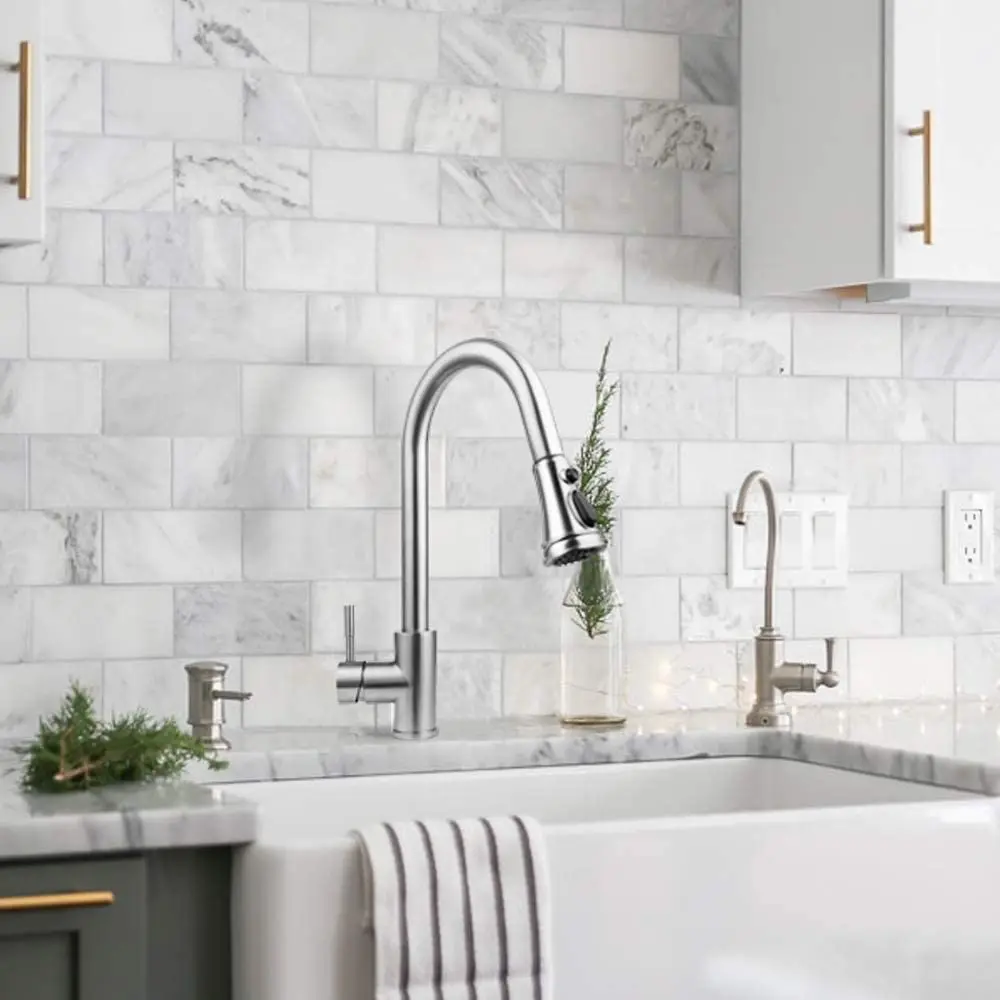 Pull Down Faucet Spray Head 3 Function Kitchen Sink Sprayer Replacement Head Kitchen Tap Sprayer Spout Chrome Finish