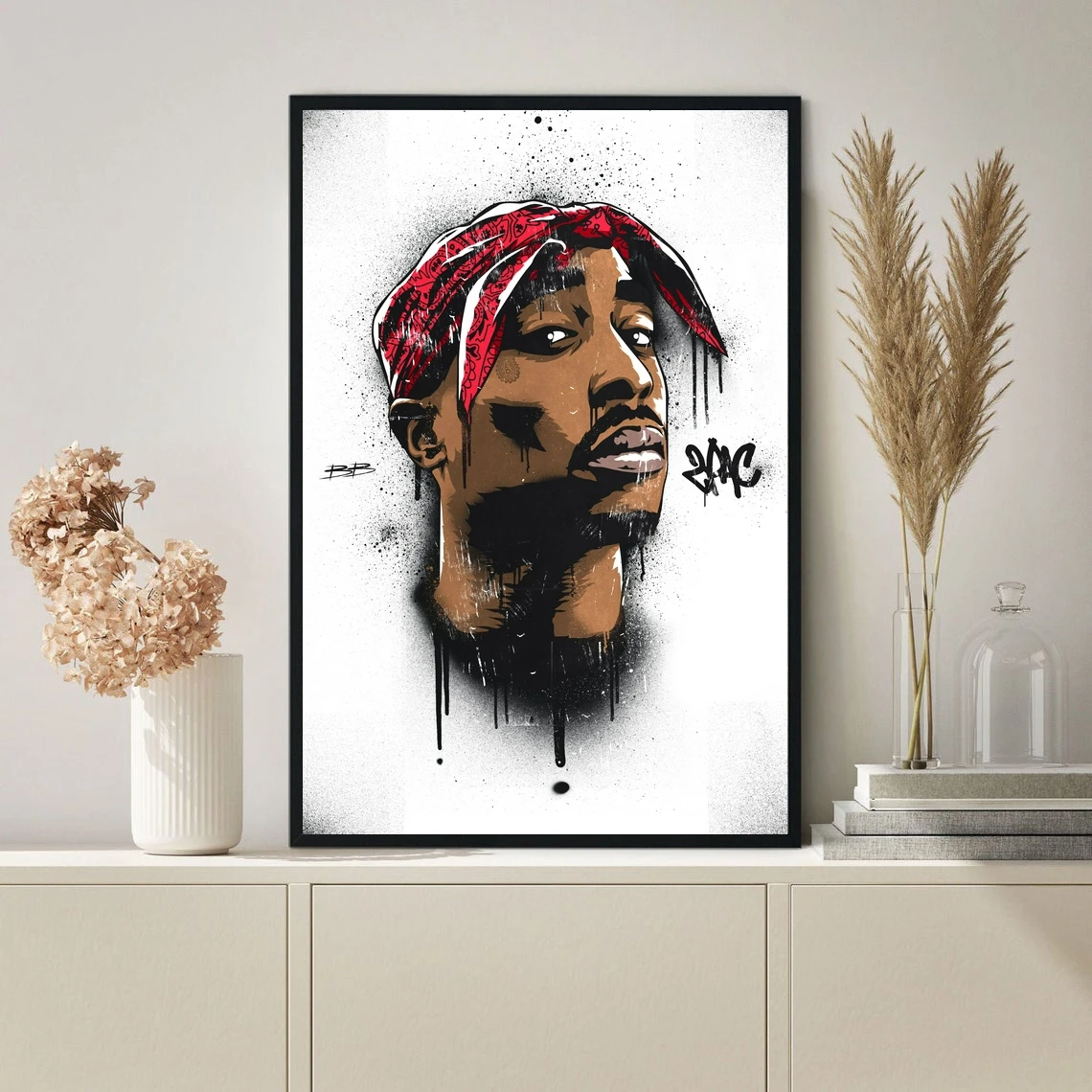 Tupac Shakur 2pac Poster Music Star Singer Hip Hop Rap Canvas Print Wall Painting Home Decoration