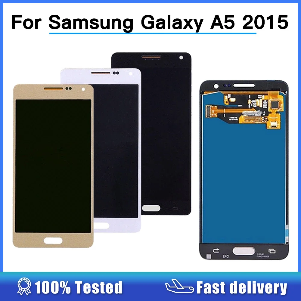 AOLED LCD for SAMSUNG Galaxy A5 2015 Display Touch Screen For SAMSUNG A5 SM-A500 A500F A500FU A500M A500Y A500FQ LCD Tested