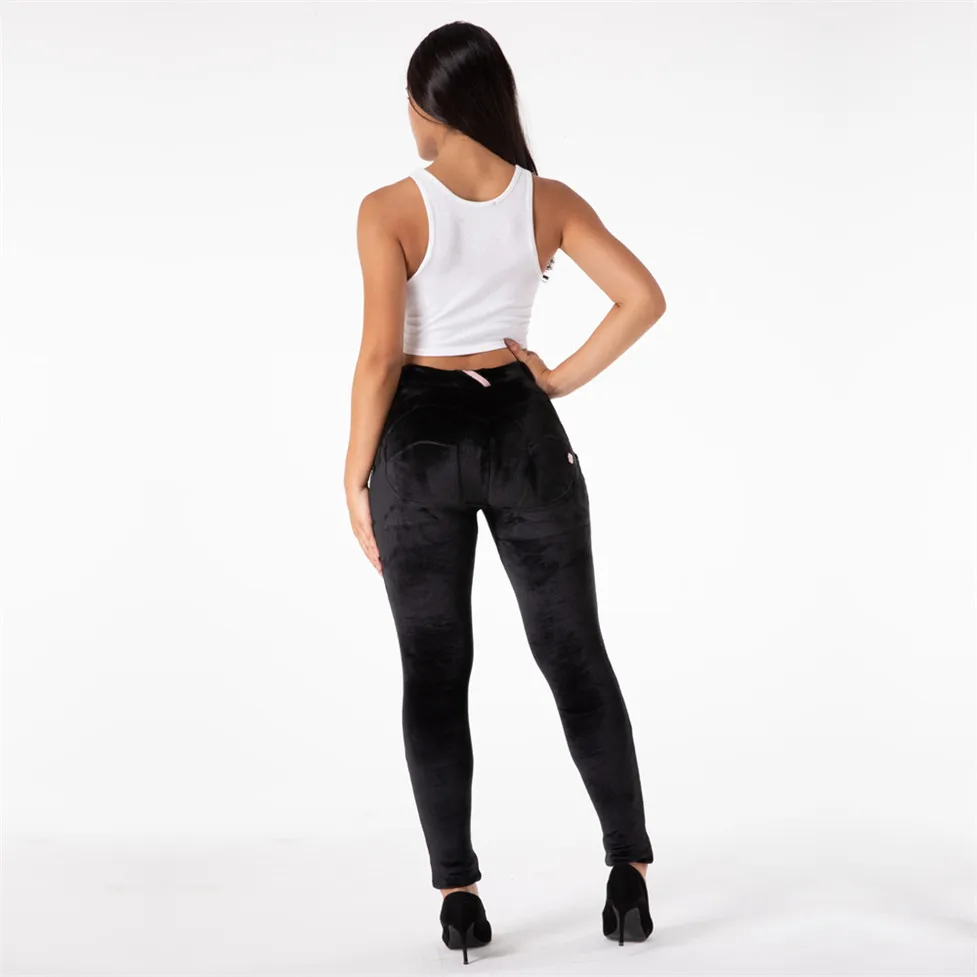 Pantalon de Chenille Melody, pantalon moulant d'entraînement, pantalon en flanelle de velours pour femme, Leggings chauds d'hiver