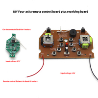 DIY 2.4G Remote Controller Board + Receiver Board Kit 3.7V Receiver Transmitter Radio System for DIY RC Airplane Toy Quadcopter