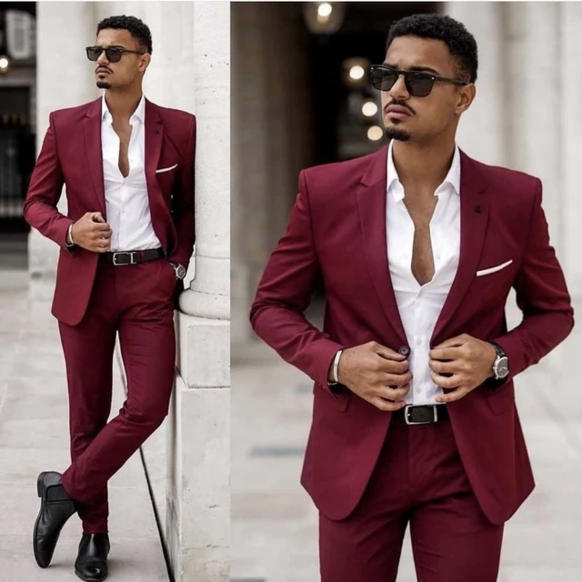 Smoking da sposa bordeaux abiti da sposo per uomo 2023 abito da sposo per uomo giacca pantaloni cravatta Business AliExpress