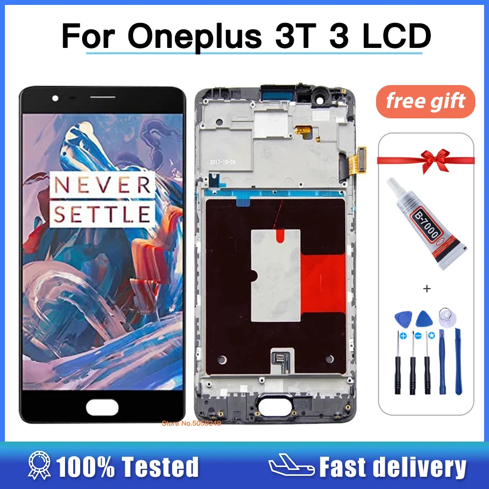 

100% Tested OLED / TFT Display For Oneplus 3T 3 LCD Display + Touch Screen for OnePlus3T A3000 A3010 A3003 Digitizer Assembly