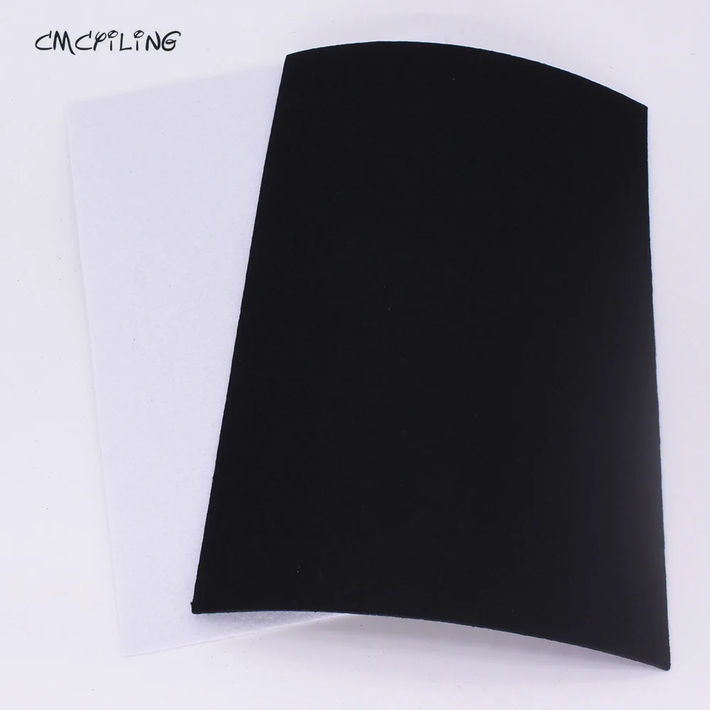 2mm White Black Hard Felt,Cloth,,Polyester Nonwoven Fabric,for Sewing Bag Pillow,CMCYILING,