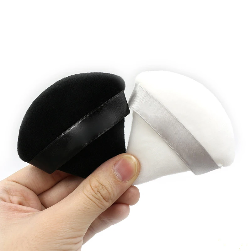 Black White Triangle Velvet Powder Cosmetic Puffs Mini Makeup Sponge Make Up Tools Cosmetic Tools