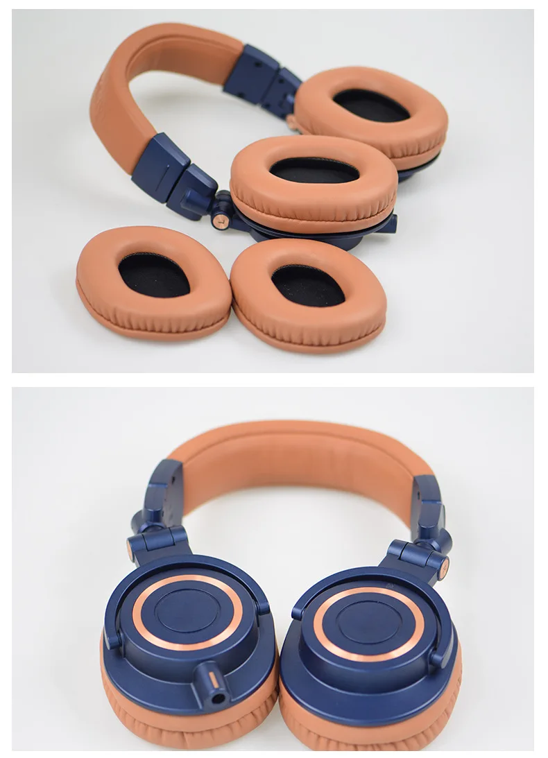 Almohadillas de espuma de repuesto para auriculares, funda de cojín para Audio-Technica, ATH-M50x, ATH-M40X, M30, 1 par