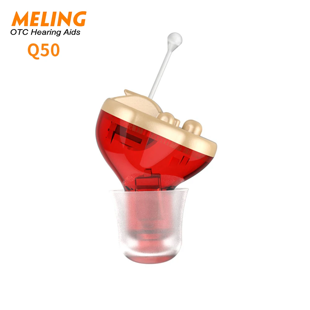 

Meling Q50 Portable Audifonos Adjustable Tone Hearing Aid Small ITE In The Ear Invisible Best Sound Amplifier Ear Care