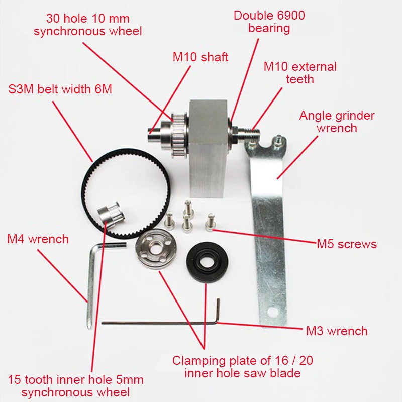 Spindle of Machine Tool Cutting Machine Saw Bearing Block Precision Table Saw Spindle Assembly Mini Woodworking Table Saw