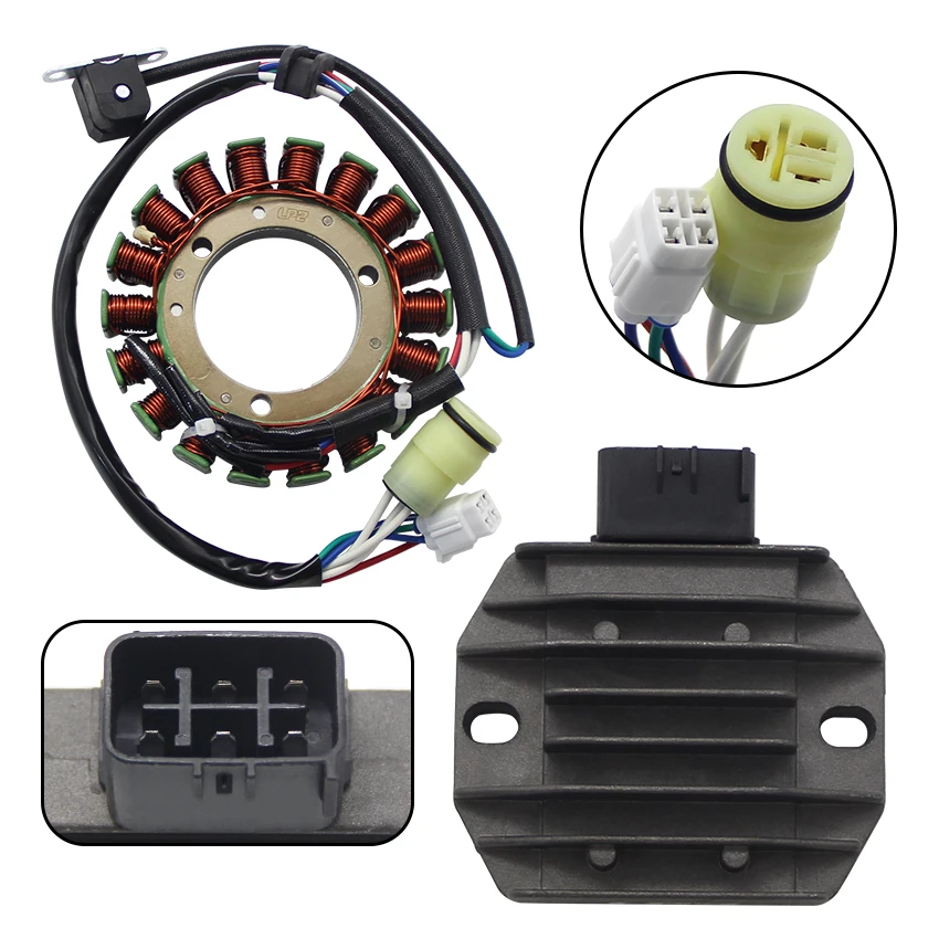 For Yamaha YFM350R YFM350RSE Raptor YFM400 5NF-81410-00 5GT-81960-00 Motorcycle Voltage Regulator Rectifier+Magneto Stator Coil