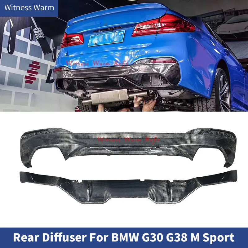 Carbon Fiber Frp Rear Bumper Lip Diffuser Spoiler Body Kits for Bmw 5 Series G30 G38 m Tech m Sport 2017 2018 2019