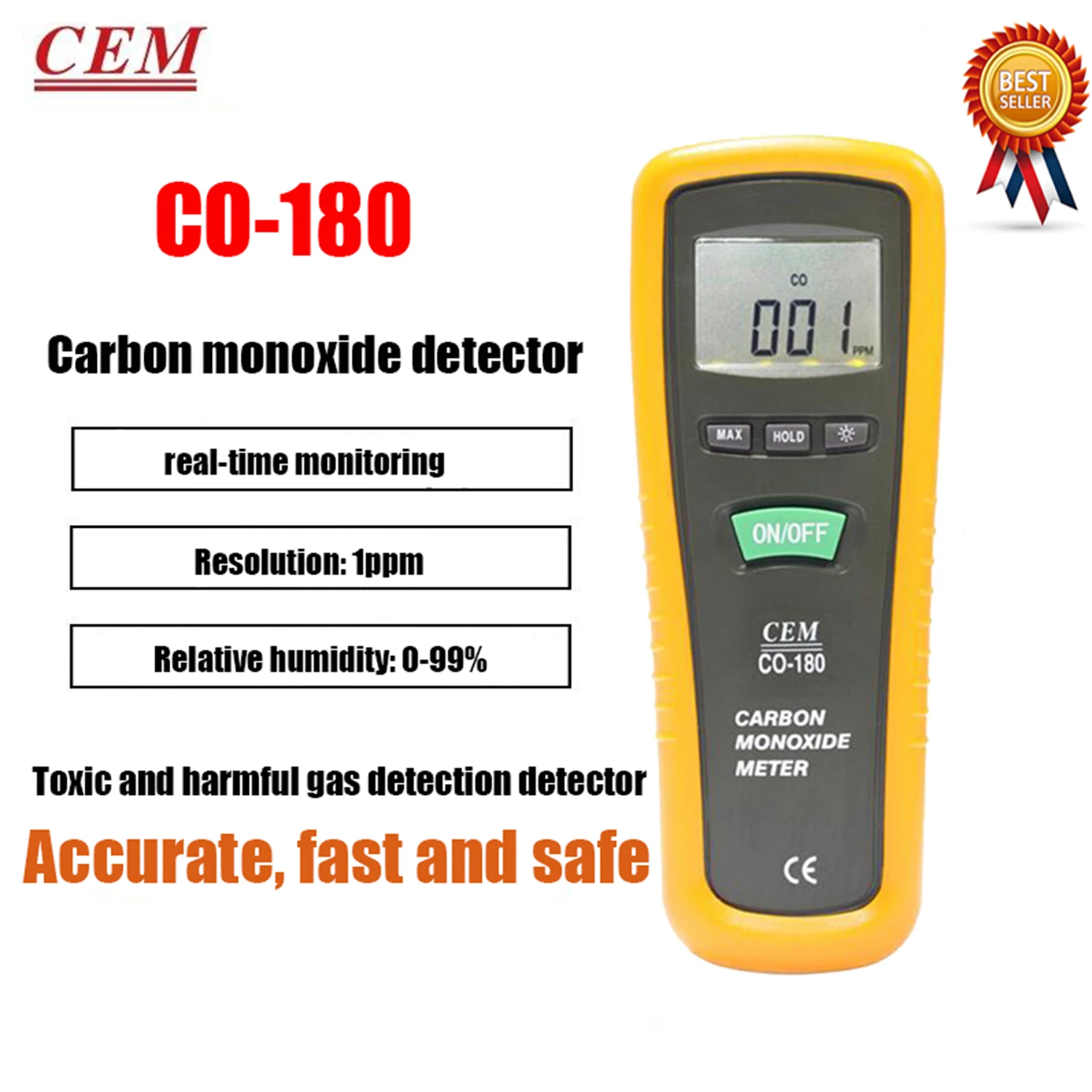 CEM CO-180 CO-181 GD-3000 GD-3300 GD-3303 Industrial Flammable Gas-Leak Detector Halogen Leak Detector Freon,Buzzes Alarm.