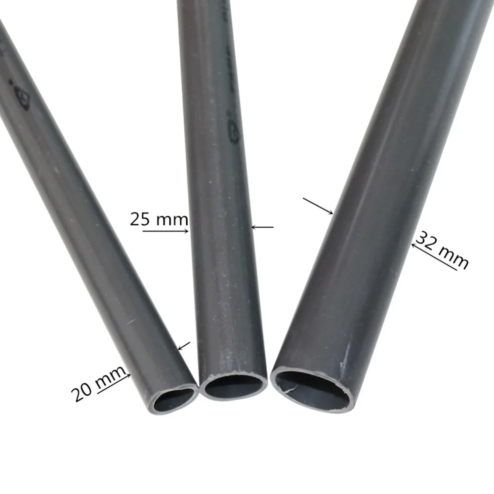 O.D 20mm 25mm 32mm PVC Pipe Length 48~50cm Water Pipe Irrigation Aquarium Water Tank Water Supply Tube Drainage System Fittings