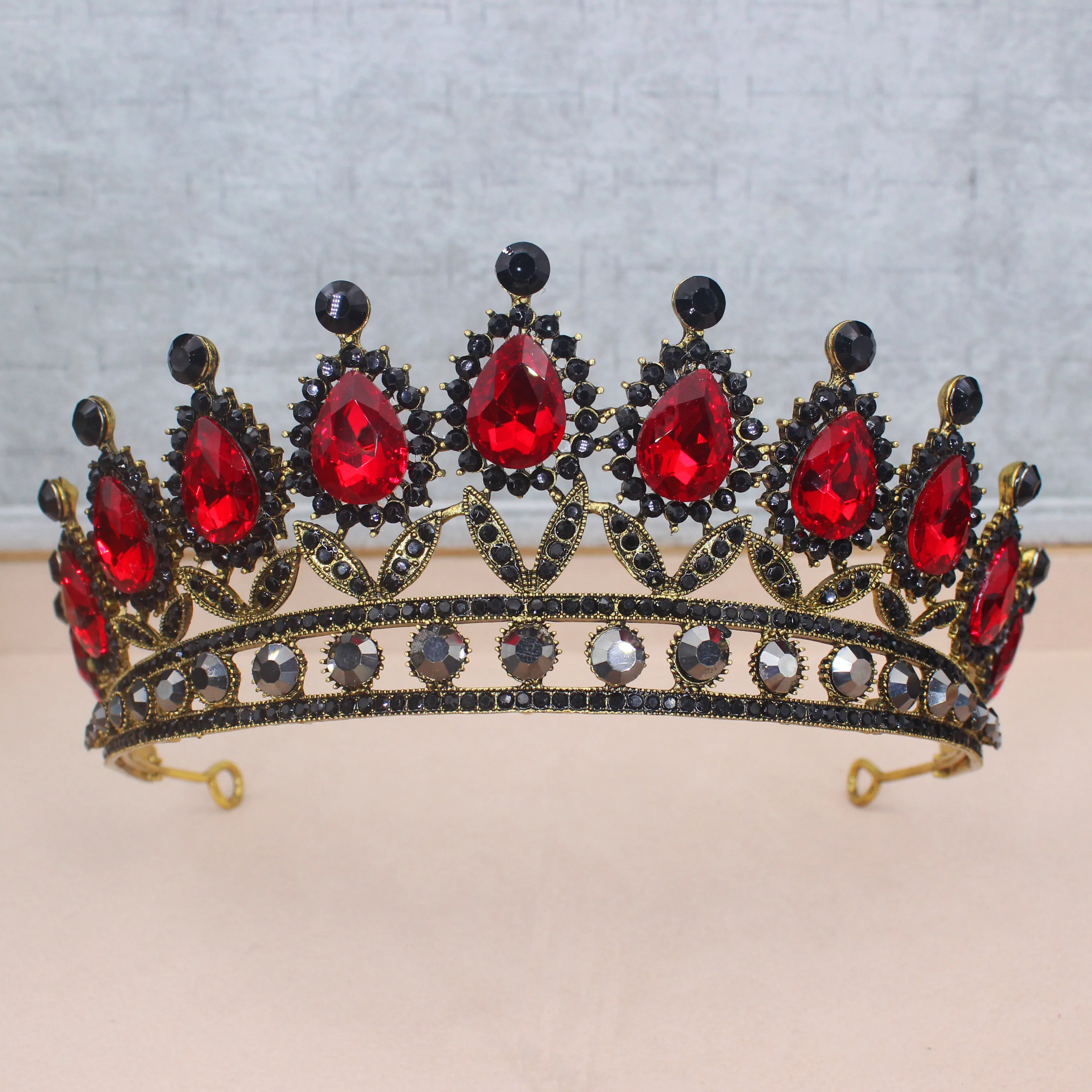 Vintage Crystal Tiara Crown Queen Bride Diadem Wedding Bridal Hair Jewelry Accessories For Women Girl Pageant Headpiece image 2