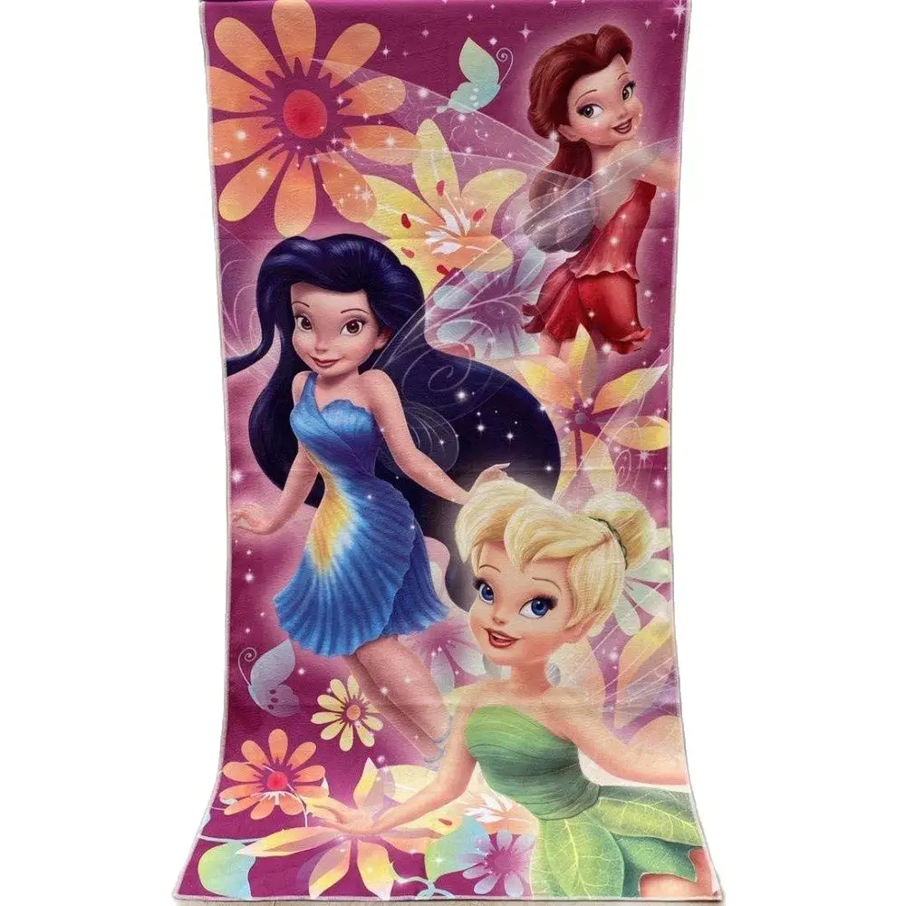 2024 Disney jasmine Princess Baby BathTowel Super Soft Absorbent Beach Swimming Towel Washcloth 70x140cm Girls Kids Gift