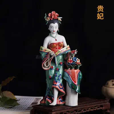 Four beauties of exquisite handmade ceramic figure sculpture Chinese classical home decoration ladies ornaments