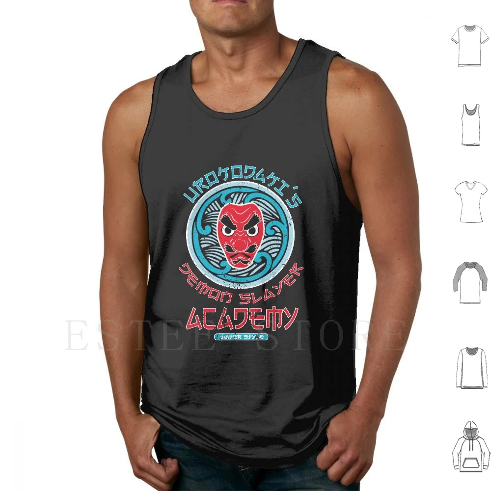 Demon ( Kimetsu No Yaiba ) : Urokodaki′s Academy ( Grunge Style ) Tank Tops Vest Sleeveless Demon Salyer Kimetsu No Yaiba