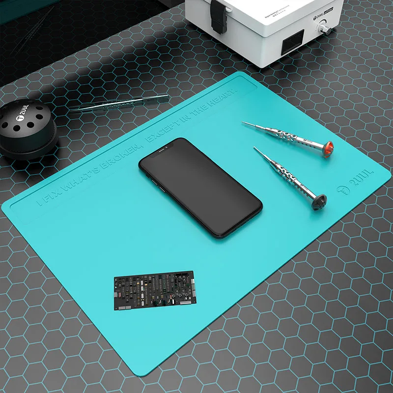 2UUL Sửa Chữa Miếng Lót Cách Nhiệt Chịu Nhiệt Bộ Hàn Silicon Làm Thảm Bàn Làm Việc Nền Tảng Cho BGA Hàn Làm Lại 400X280m
