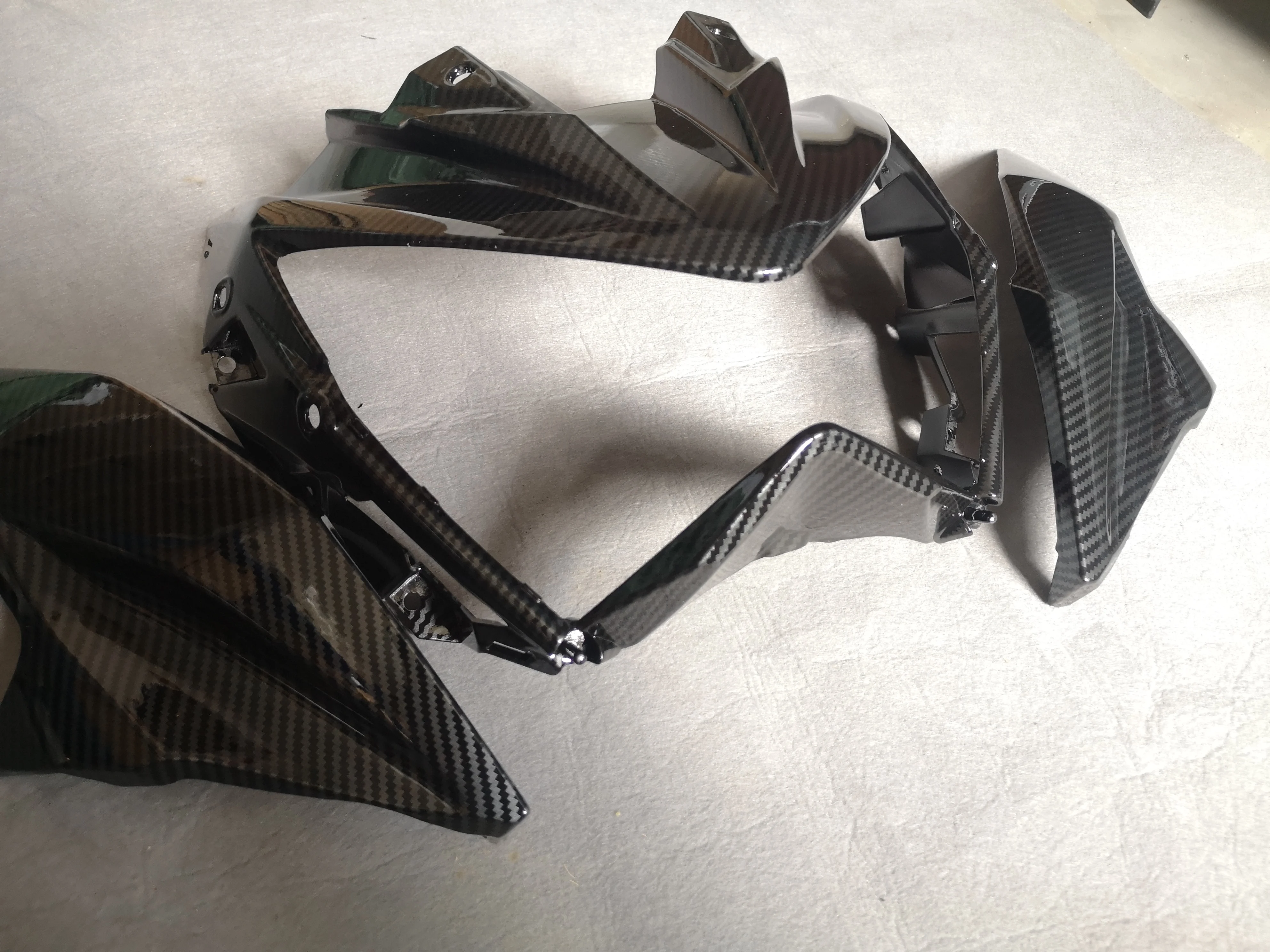 

Z800 Motorcycle Fairings For Kawaskai Z800 2013 2014 2015 2016 Front Head Plastic Injection Fairing Good Carbon Surface