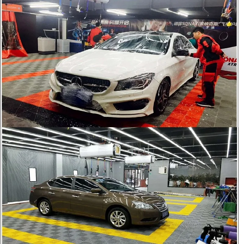 Modular Interlocking Garage Floor Tiles, Plastic Flooring, Car Wash and Shop, Factory Wholesale