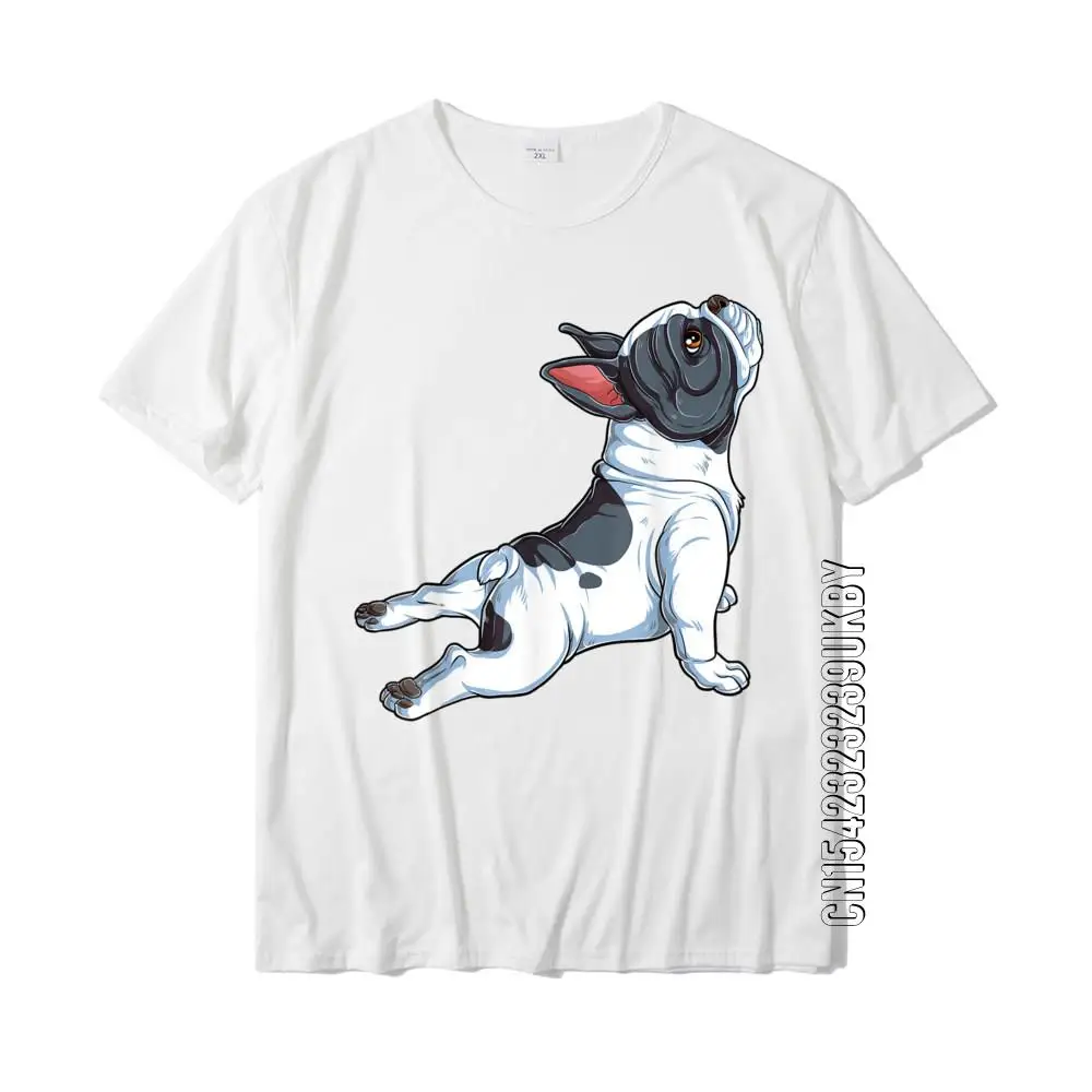 French Bulldog Yoga T Shirt Frenchie Namaste Men Funny Gift T-Shirt Casual Tshirts Tops & Tees Cotton Men Fashionable