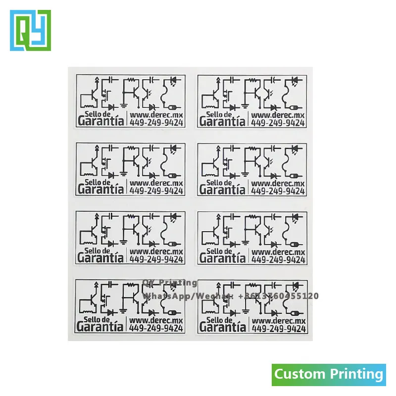 Frete grátis personalizado impresso eggshell adesivo garantia vazio se etiquetas adulteráveis auto adesivo etiqueta de embalagem 15*30mm