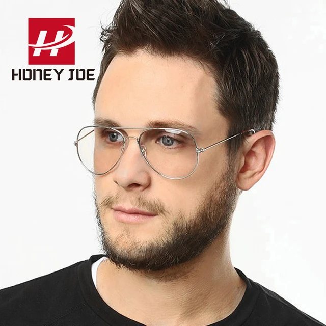 Hombres con gafas transparentes sale