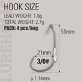 3-0 4pcs per bag