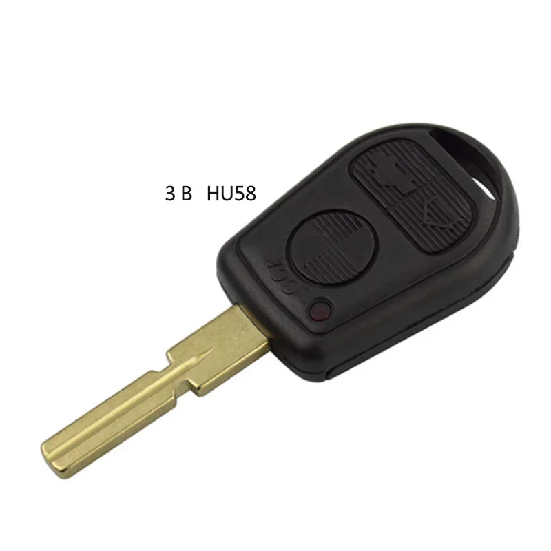 DIYKEY Shell chiave remota 2/3 pulsanti HU92 / HU58 lama per BMW E31 E32 E34 E36 E38 E39 E46 Z3 M3 X5 Z4 325 330 i Ci Xi