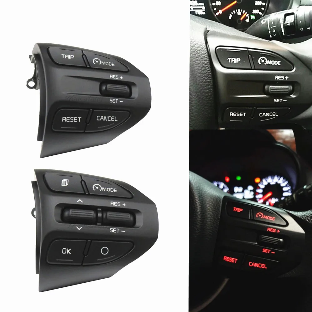 Steering Wheel Button For KIA K2 RIO 2016 2017 2018 2019 2020 2021 Buttons Bluetooth Phone Cruise Control Volume