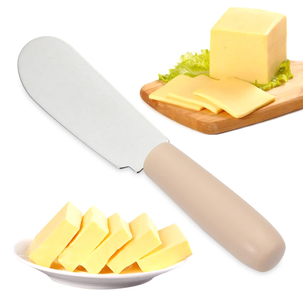 1PC Mini Stainless Steel Spatula Scraper Knives Breakfast Sandwich Cheese Slicer Spreader Butter Knife With Plastic Handle