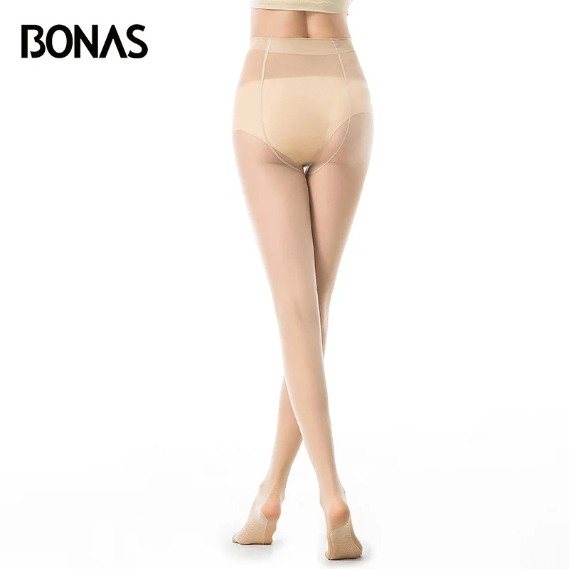 BONAS 40D Tear-resistant Unbreakable Tights Women Pantyhose Sexy High Elasticity Nylon Stockings Female Pantyhose Dropshipper