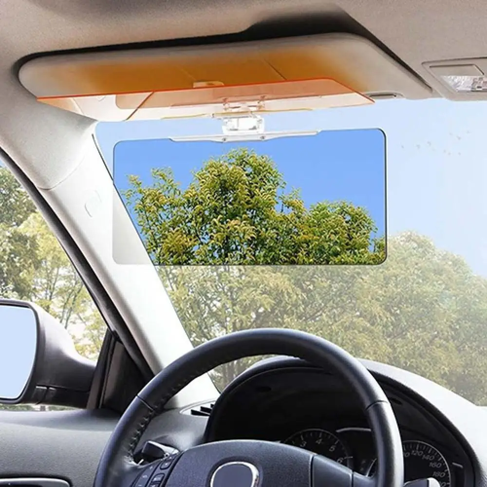 80% Hot Sell Car Sun Visor Anti-Glares Blockers UV Fold Flip Down HD Clear View Sunshade