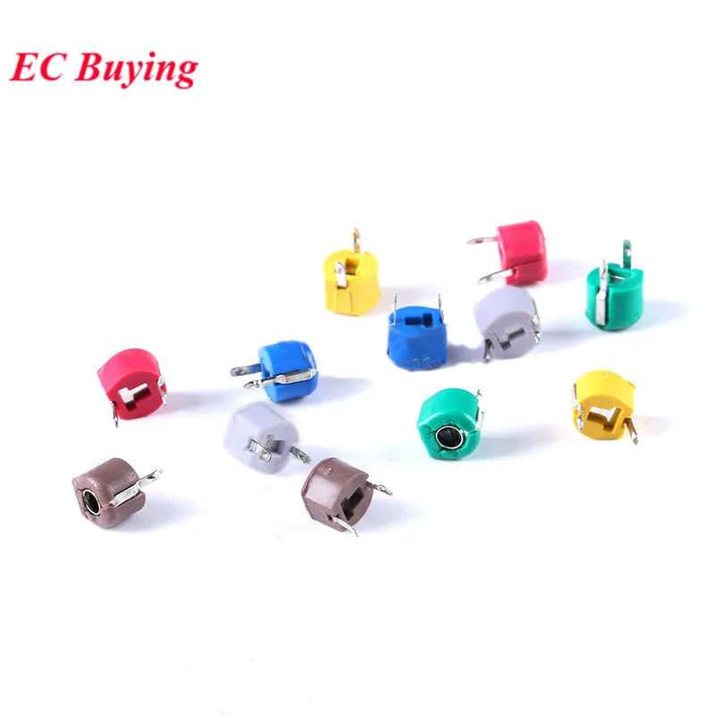 5-50Pcs Adjustable Capacitor 3PF 5PF 10PF 20PF 30PF 40PF 50PF 60PF 70PF 120PF 6mm Trimmer Variable Ceramic Capacitor Capacitance