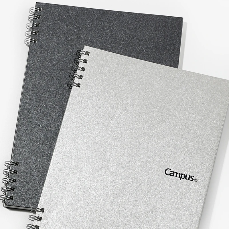 Kokuyo CAMPUS Spiral Loose-leaf Book A6 Square A5 Horizontal Line Notepad Portable Silver Hard Case Notebook Student Office