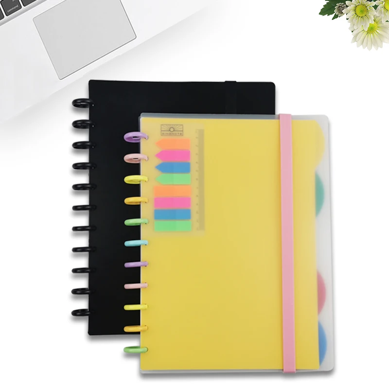 

DIY A4 Mushroom Hole Loose-Leaf Notebook Planner Organizer Binder Binding Journal Diary Ring Binder Notepad Set Office Supplies