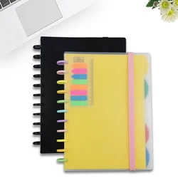 DIY A4 Mushroom Hole Loose-Leaf Notebook Planner Organizer Binder Binding Journal Diary Ring Binder Notepad Set Office Supplies